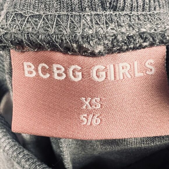 BCBG Lounge Set Girls Extra Small Gray Tie Dye Plush Sweatshirt Jogger Pants - Picture 16 of 16